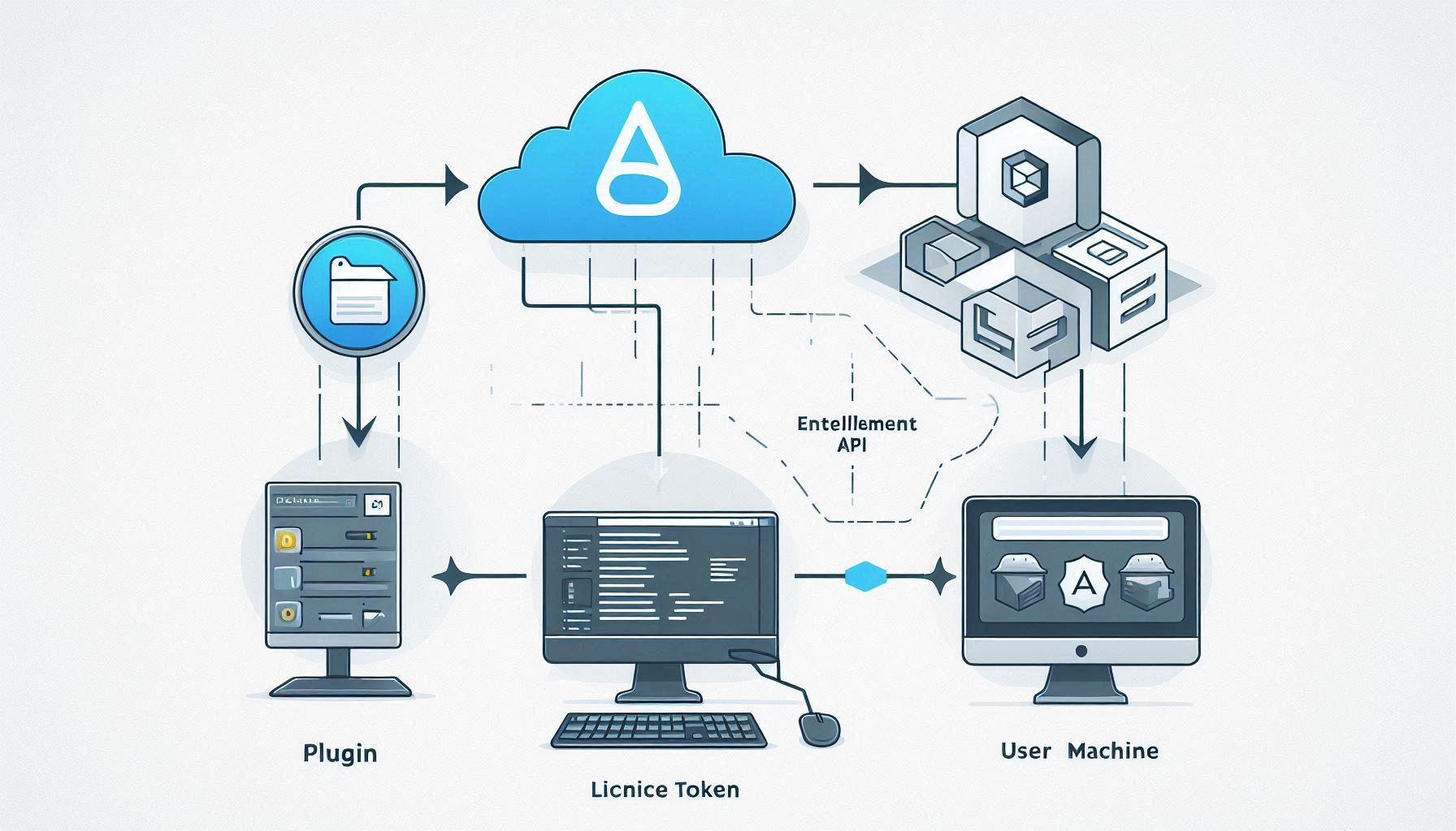 Diagram of Entitlement API flow