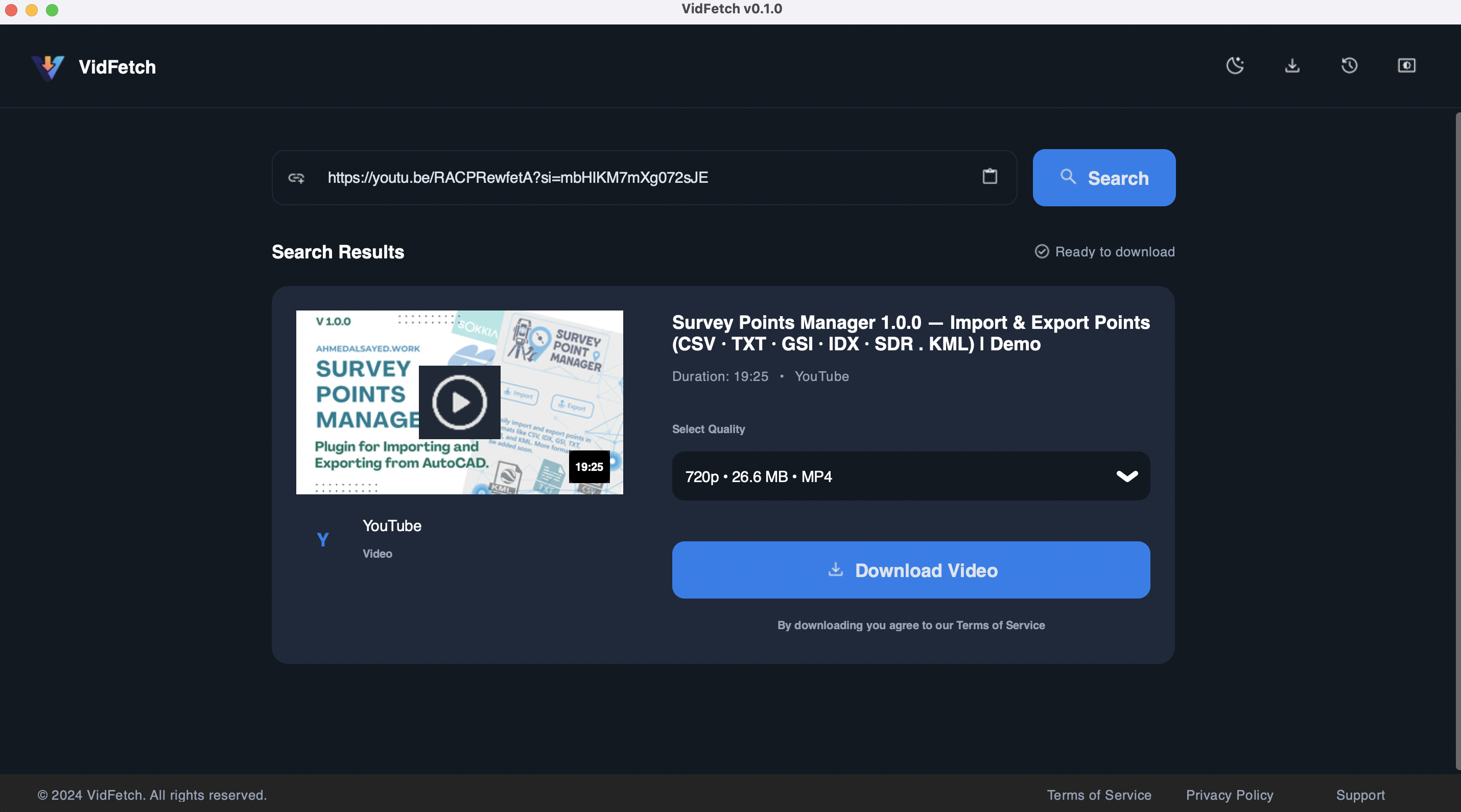 VidFetch Search Results
